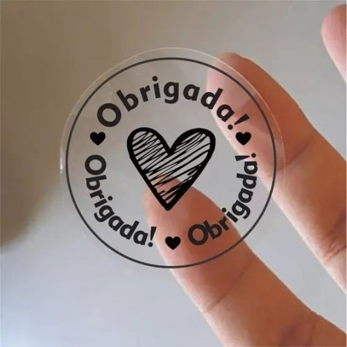 ADESIVO IMPRESSÃO TRANSPARENTE ALTA BRILHO C/ RECORTE SIMPLES