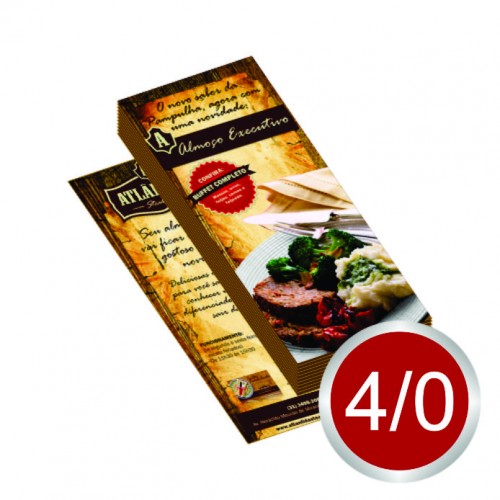 PANFLETO COUCHE 80g 14x20 4/0